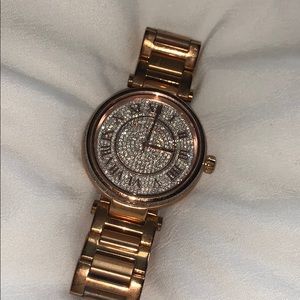 Michael Kors Rose Gold Jeweled Watch